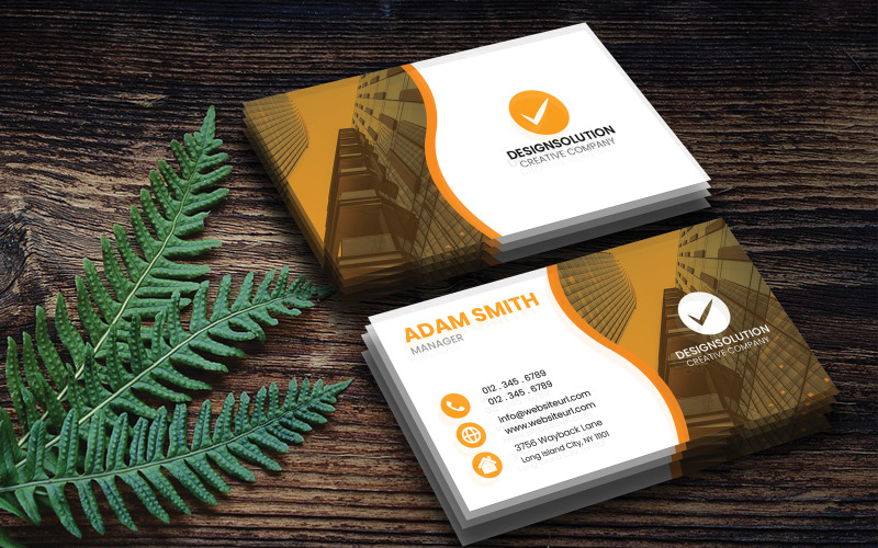 Orange Creative Business Card Template Corporate Identity