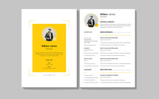 Professional Resume cv Template Design
