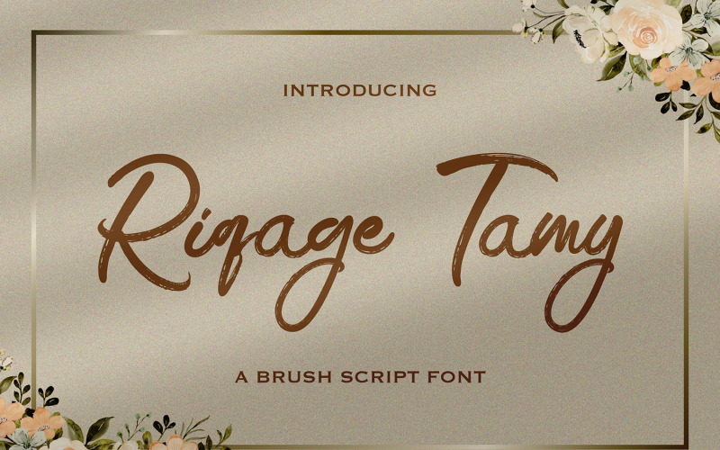 Riqage Tamy - Brush Script Font