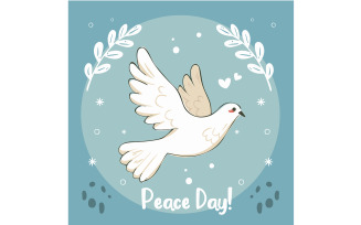 Stylized Peace Dove Illustration for Peace Day