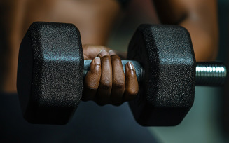 Woman Lifting Dumbbells Fitness Journey