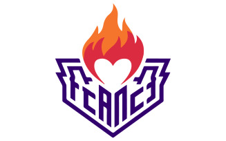 A logo for the Fire team vector
