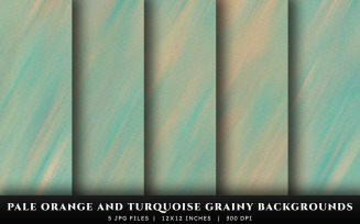 Pale Orange and Turquoise Grainy Texture Backgrounds