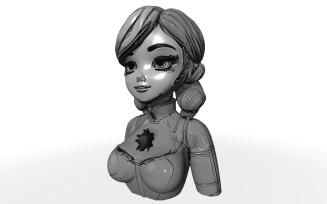 Captain Nova Animated Bust 3D Model