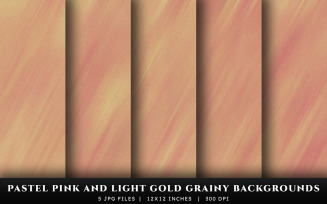 Pastel Pink and Light Gold Grainy Texture Backgrounds