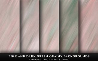 Pink and Dark Green Grainy Texture Backgrounds