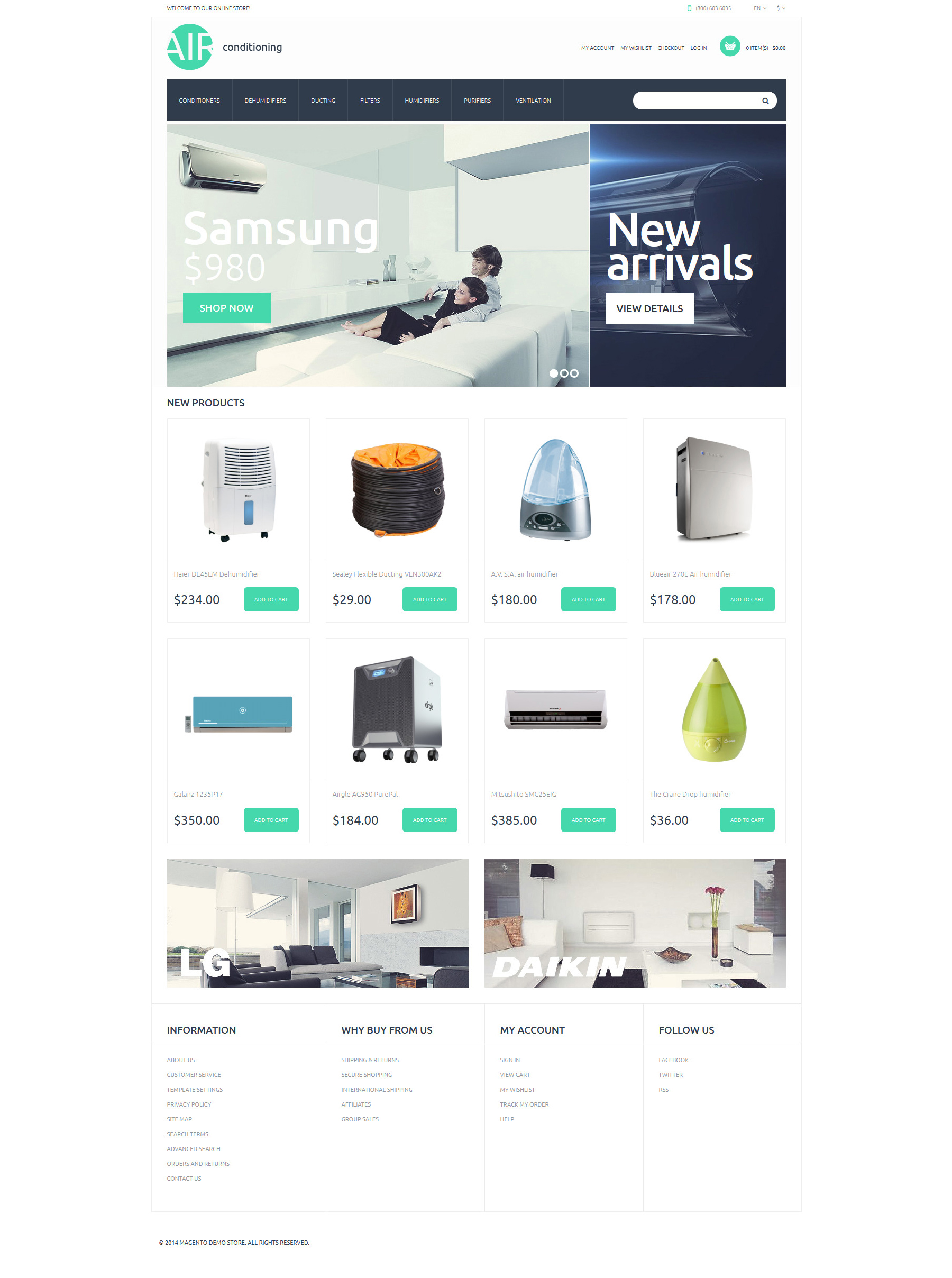 "AC Parts and Accessories" thème Magento adaptatif #50898 - screenshot