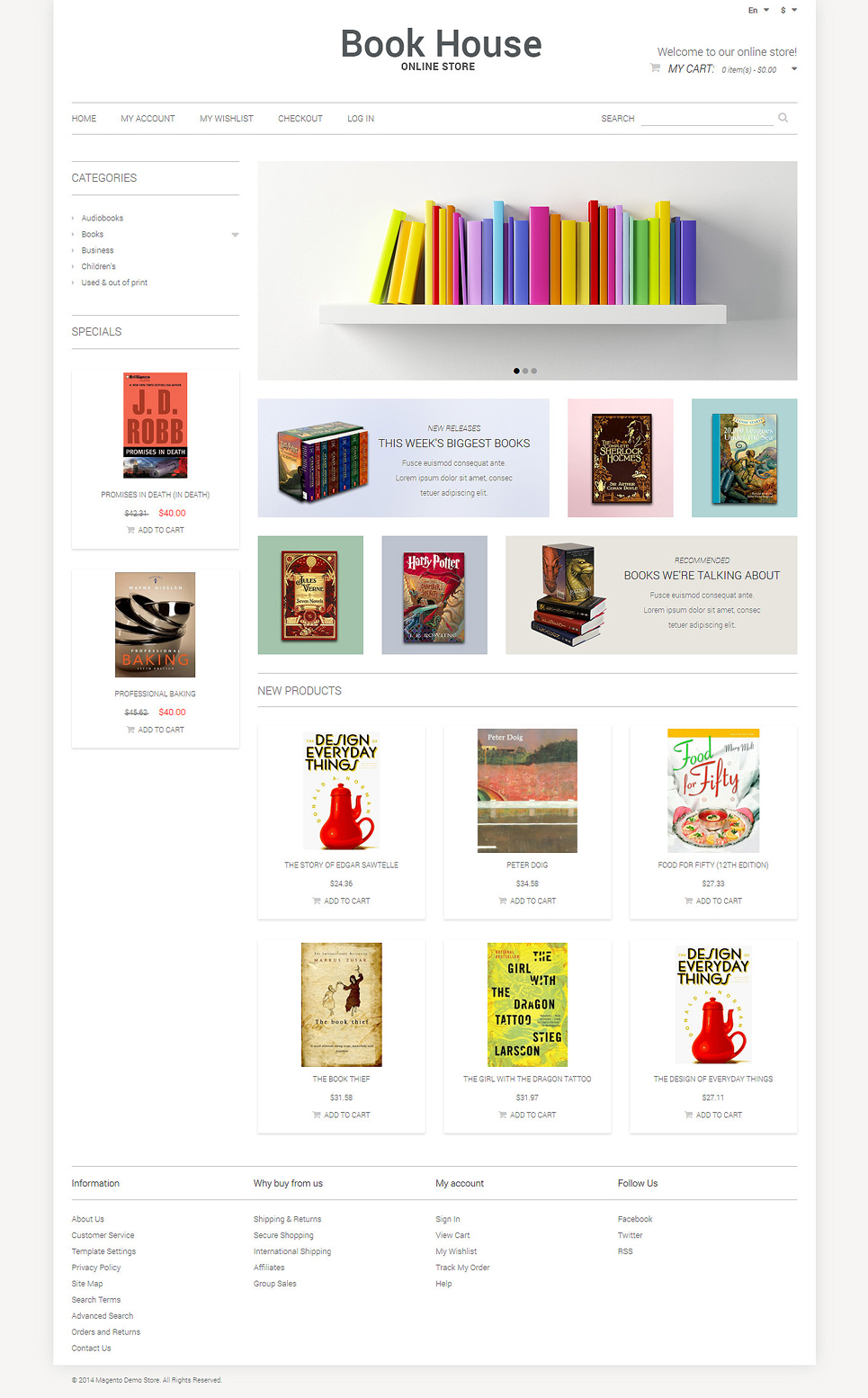 Book Store Responsive Magento Theme New Screenshots BIG