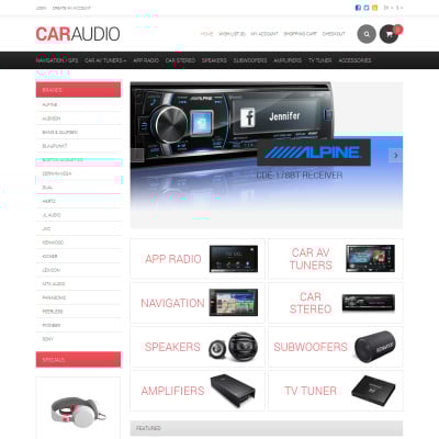 Car Audio Responsive OpenCart Template