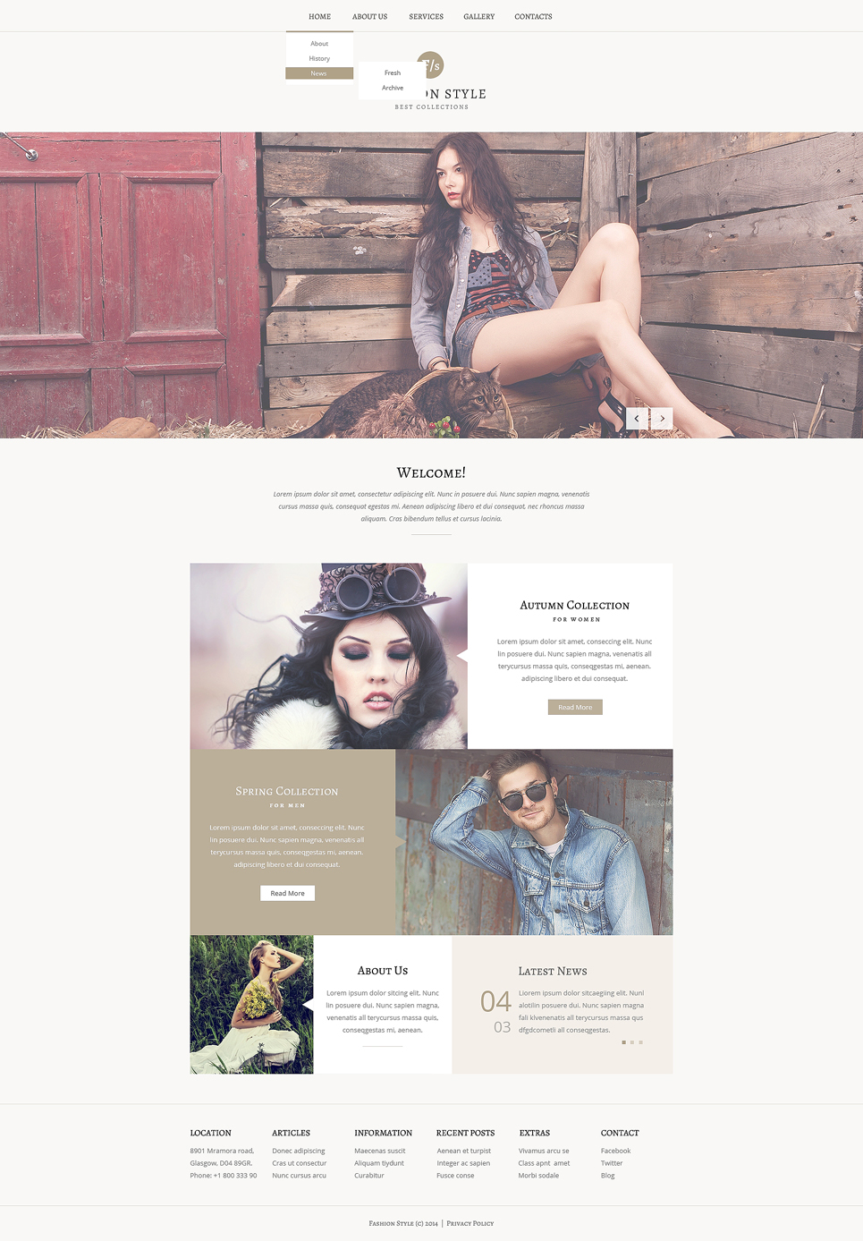 Fashion Responsive Website Template New Screenshots BIG