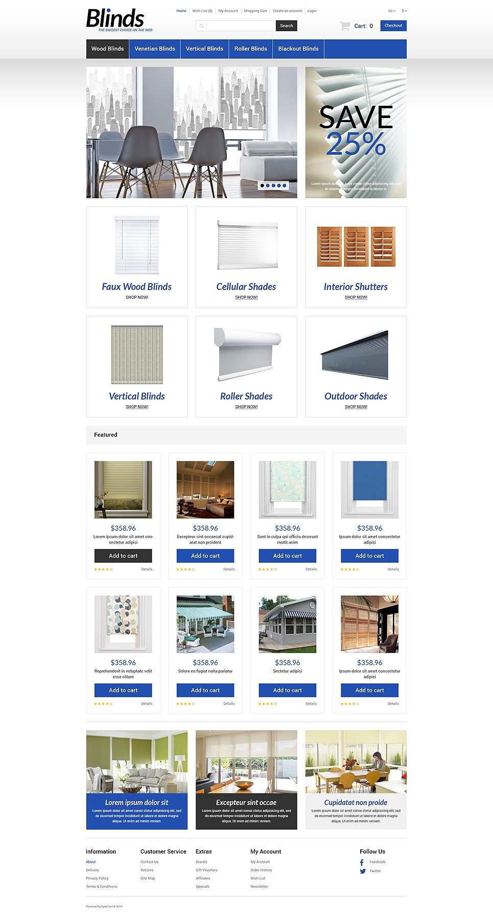 Interior Blinds and Curtains OpenCart Template New Screenshots BIG
