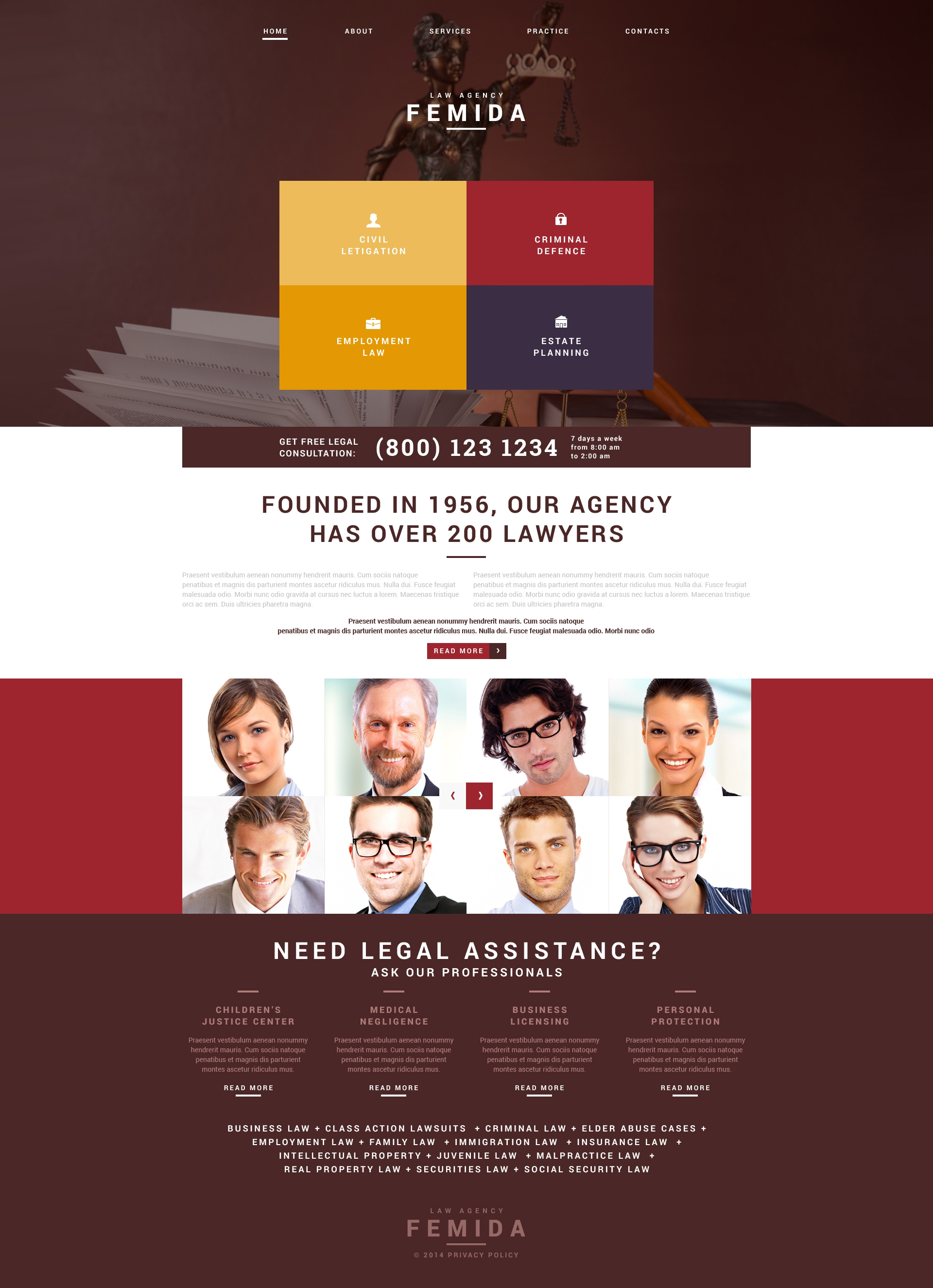 Joomla Vorlage namens "Law Adviser" #50800