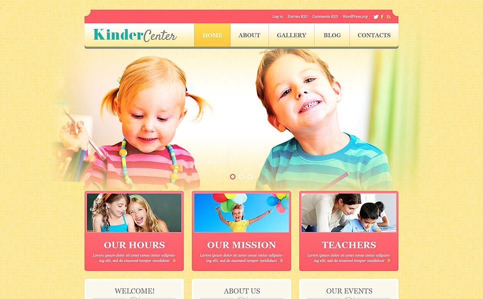 Kids Center Responsive WordPress Theme #50878