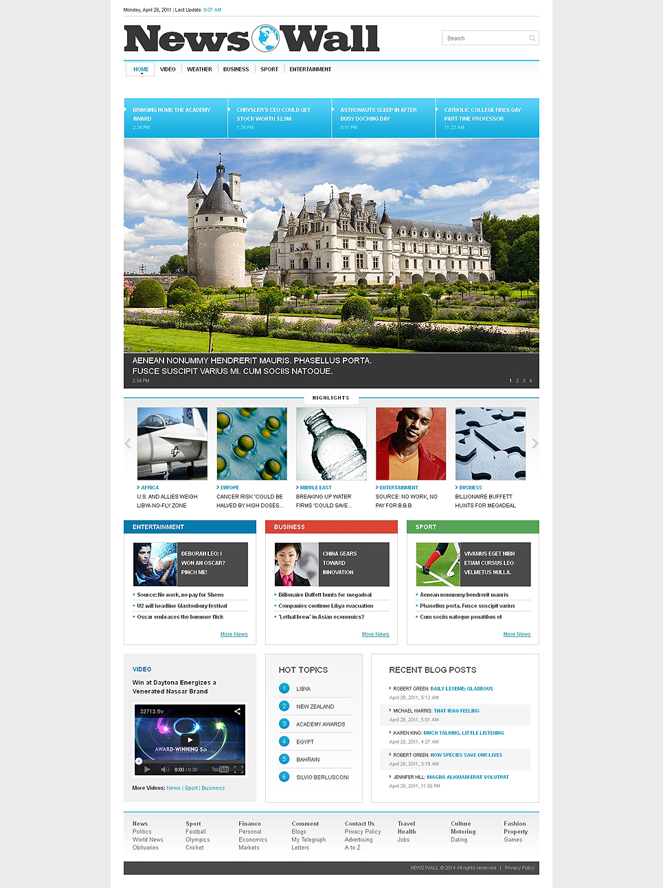 News Portal Responsive Website Template New Screenshots BIG