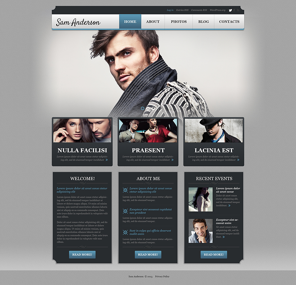 Photographer Portfolio Responsive WordPress Theme New Screenshots BIG
