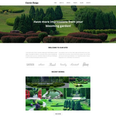 Responsywny szablon strony www #50866 na temat: projektowanie ogrodów