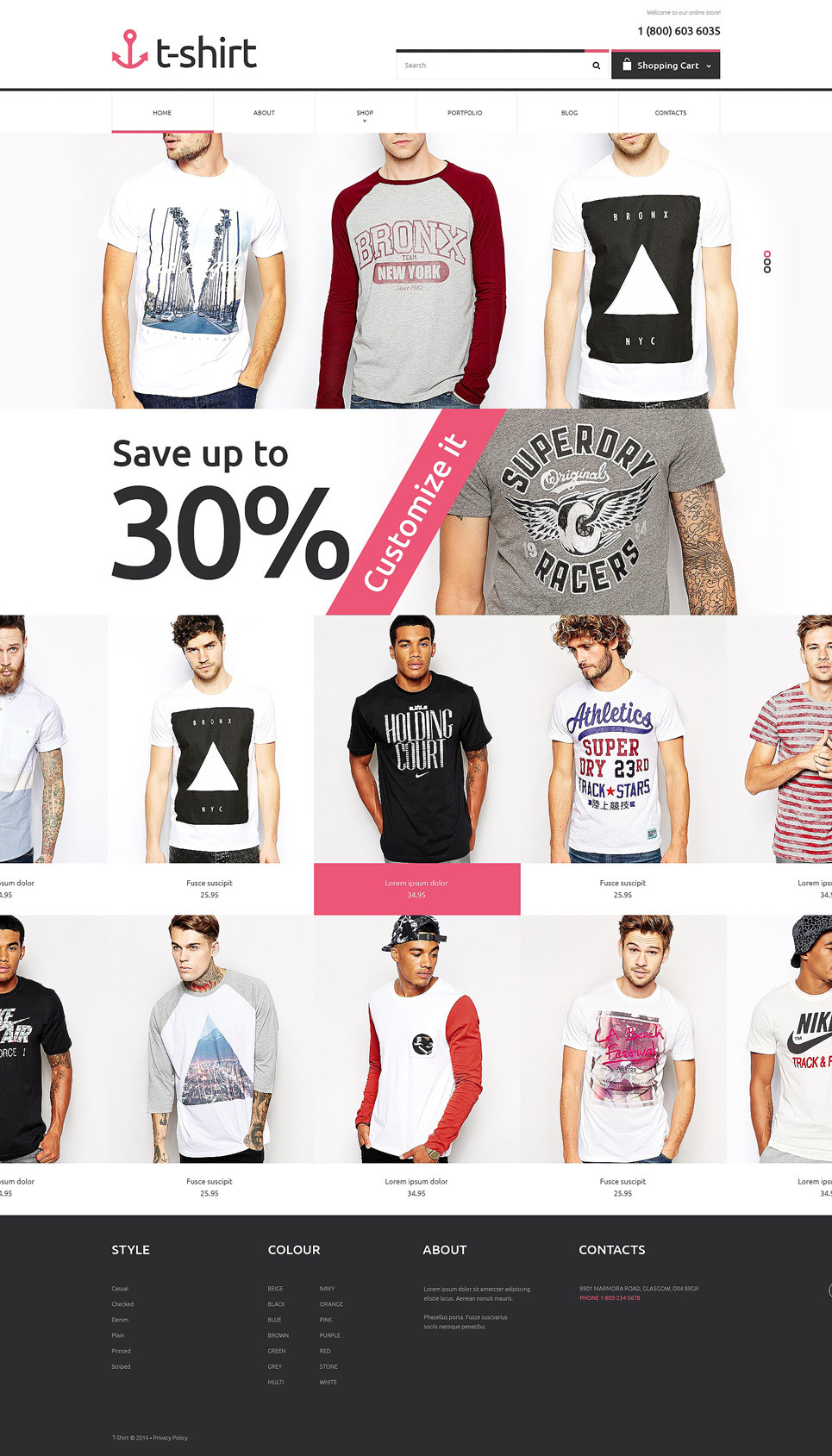 T-shirt Shop PSD Template New Screenshots BIG