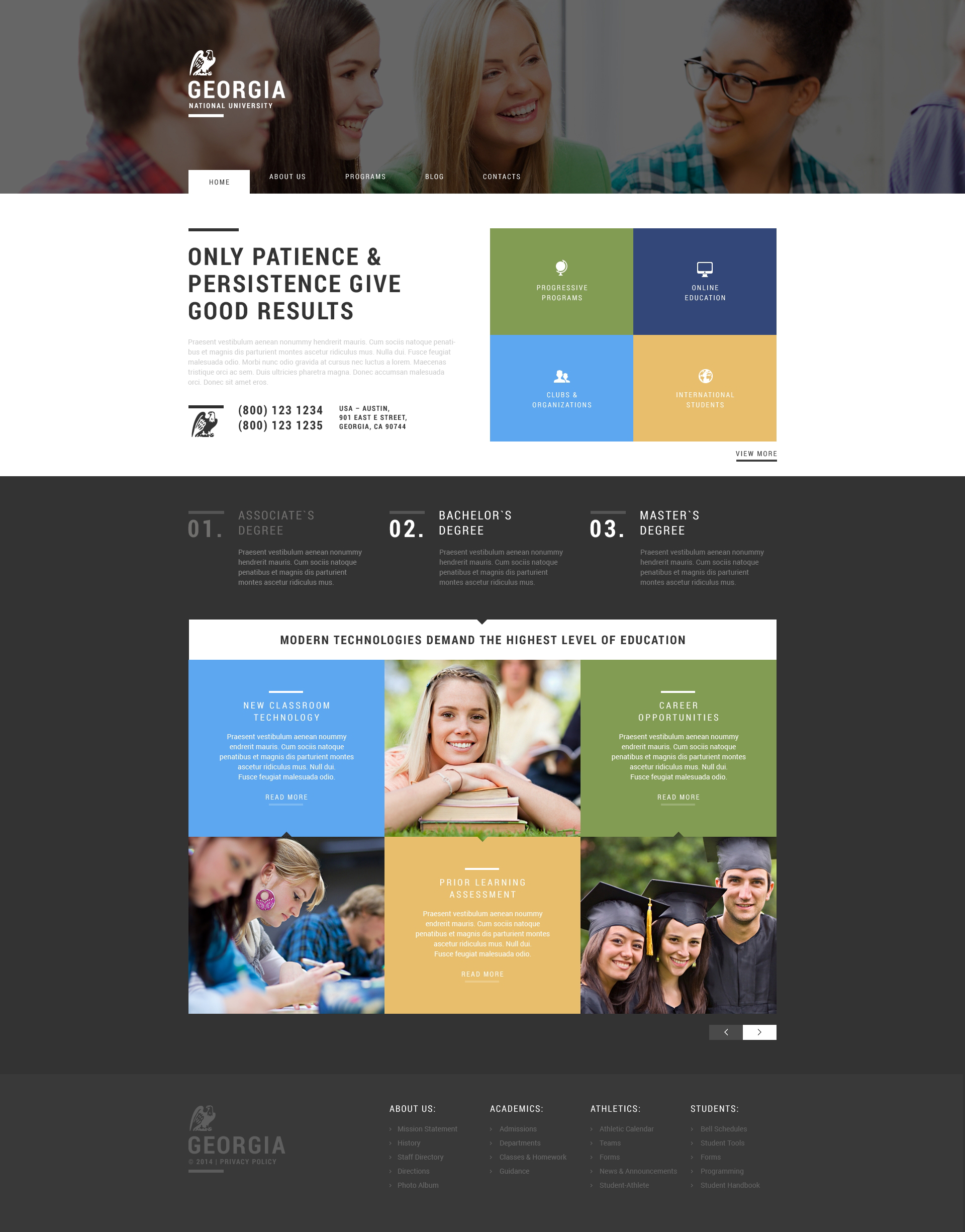Tema De WordPress "University" #50861 - captura de pantalla