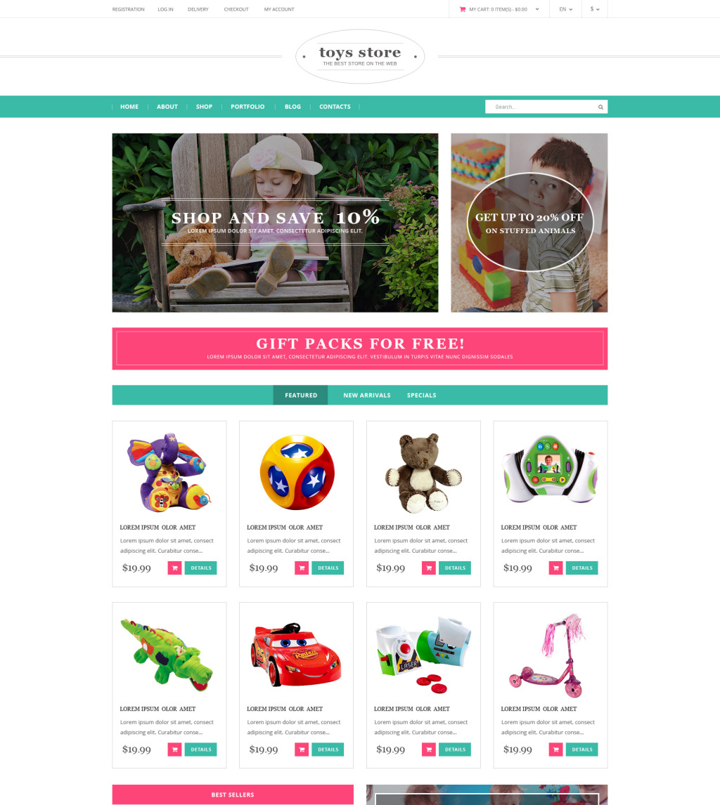 Toy Store PSD Template #50893