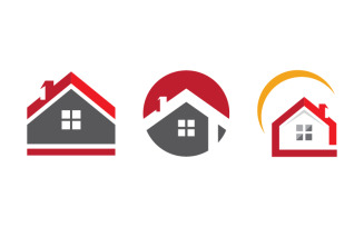 Home industrial Property concept icon logo illustration v.71