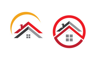 Home industrial Property concept icon logo illustration v.75