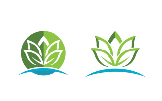 Lotus Logo Beauty Salon Cosmetic skincare vector icon design v.10