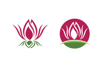 Lotus Logo Beauty Salon Cosmetic skincare vector icon design v.11