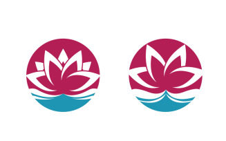 Lotus Logo Beauty Salon Cosmetic skincare vector icon design v.12