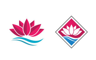 Lotus Logo Beauty Salon Cosmetic skincare vector icon design v.14