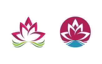 Lotus Logo Beauty Salon Cosmetic skincare vector icon design v.17