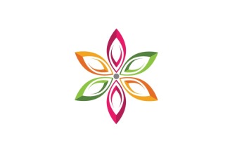 Lotus Logo Beauty Salon Cosmetic skincare vector icon design v.8