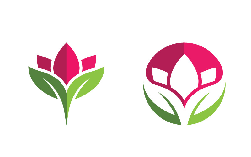 Lotus Logo Beauty Salon Cosmetic skincare vector icon design v.9 Logo Template