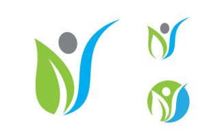 Healthy life Human character logo sign illustration v.24