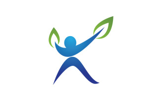 Healthy life Human character logo sign illustration v.25