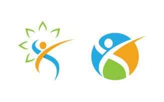 Healthy life Human character logo sign illustration v.26