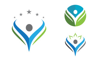 Healthy life Human character logo sign illustration v.27