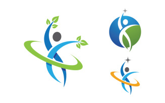 Healthy life Human character logo sign illustration v.28