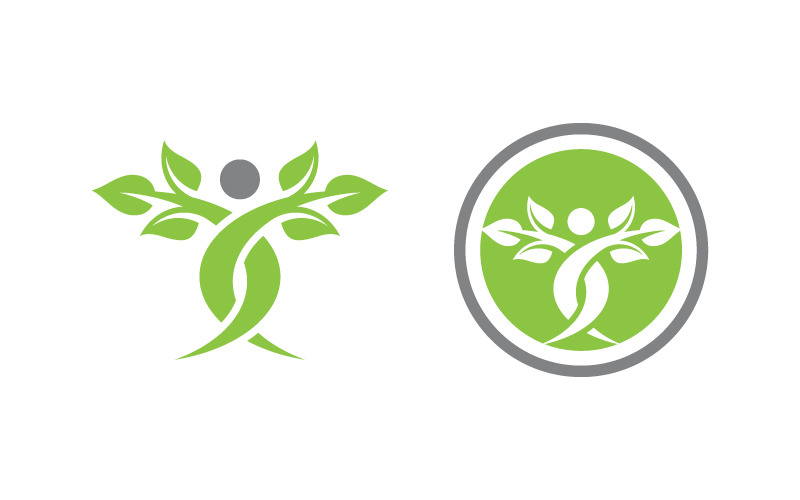 Healthy life Human character logo sign illustration v.33 Logo Template