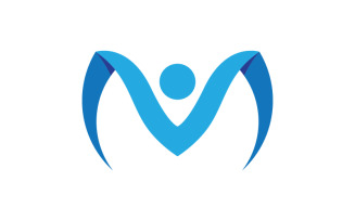 Healthy life Human character logo sign illustration v.45