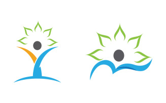 Healthy life Human character logo sign illustration v.48