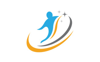 Healthy life Human character logo sign illustration v.56