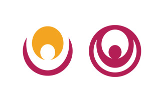 Healthy life Human character logo sign illustration v.59