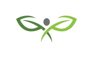 Healthy life Human character logo sign illustration v.60