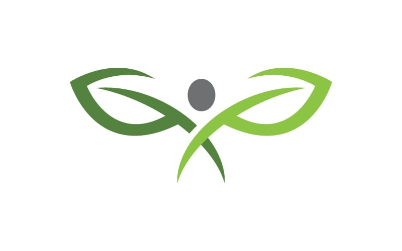 Healthy life Human character logo sign illustration v.60 Logo Template