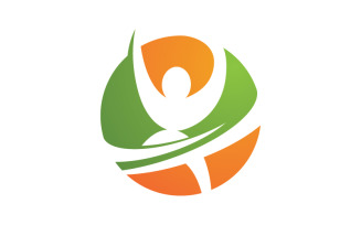 Healthy life Human character logo sign illustration v.61