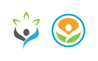 Healthy life Human character logo sign illustration v.62