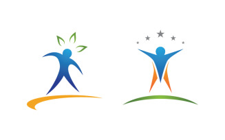Healthy life Human character logo sign illustration v.64