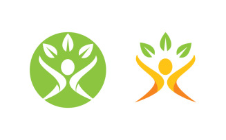Healthy life Human character logo sign illustration v.65