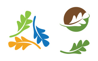 Green Tree leaf ecology nature element vector design v.11