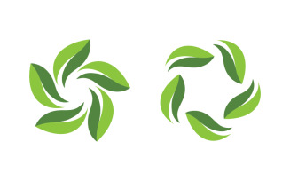 Green Tree leaf ecology nature element vector design v.12